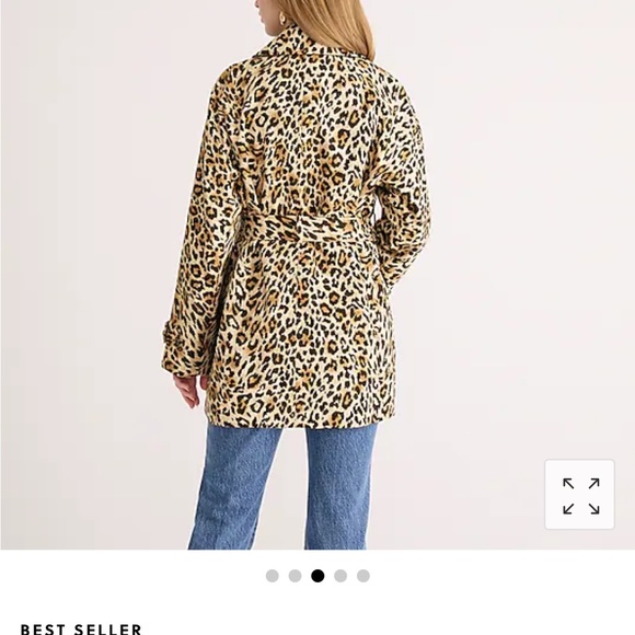 NWOT leopard print trench coat - Picture 6 of 6